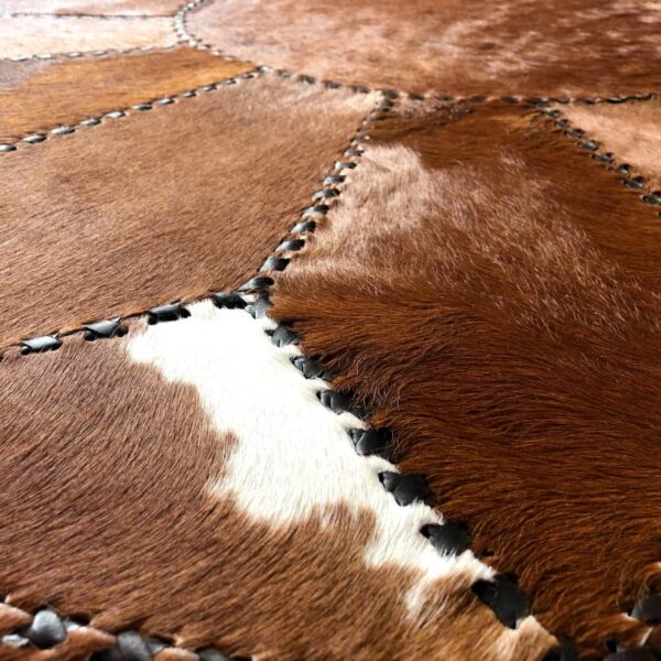 Leather Cowhide Carpet Rug Fusion, Cowhide Area Rugs