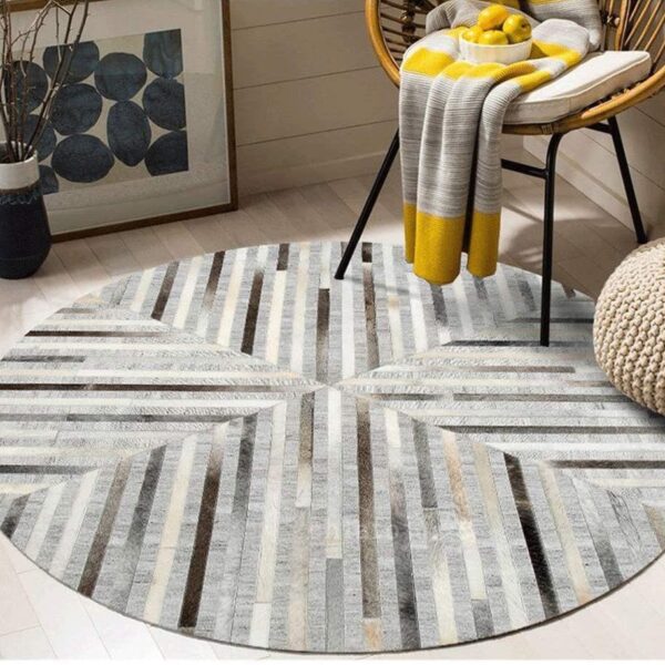 Leather Cowhide Carpet Rug Fusion, Cowhide Area Rugs